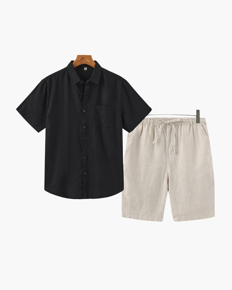 Old Money Leinen-Kombi (Shorts)
