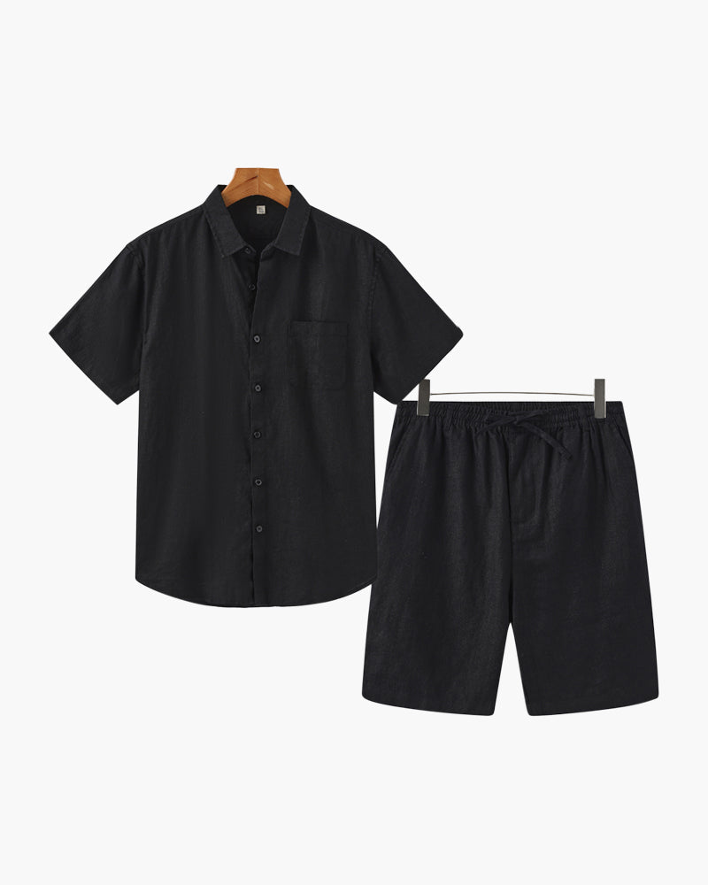 Old Money Leinen-Kombi (Shorts)