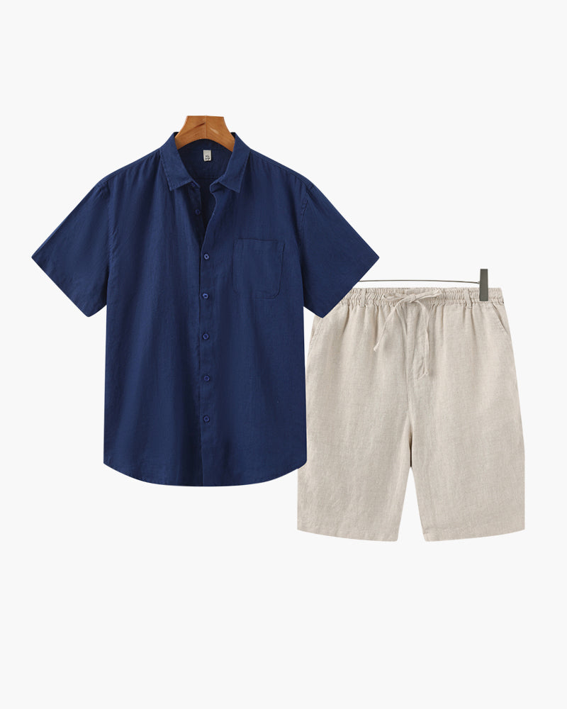 Old Money Leinen-Kombi (Shorts)