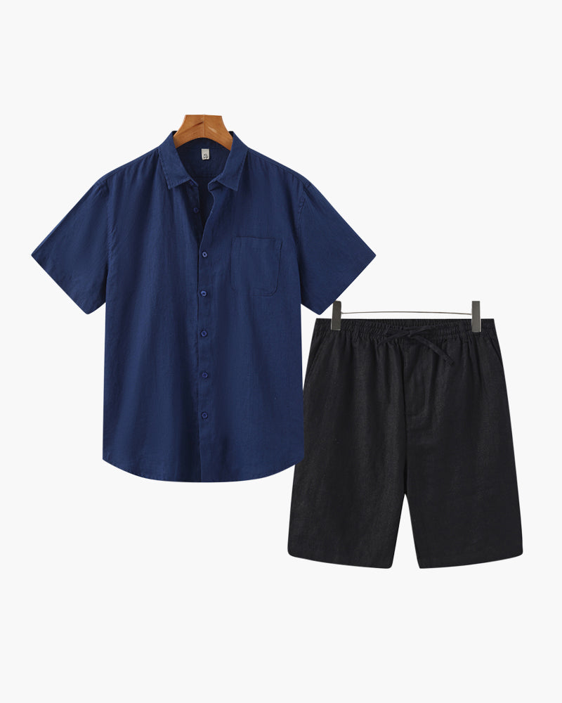 Old Money Leinen-Kombi (Shorts)