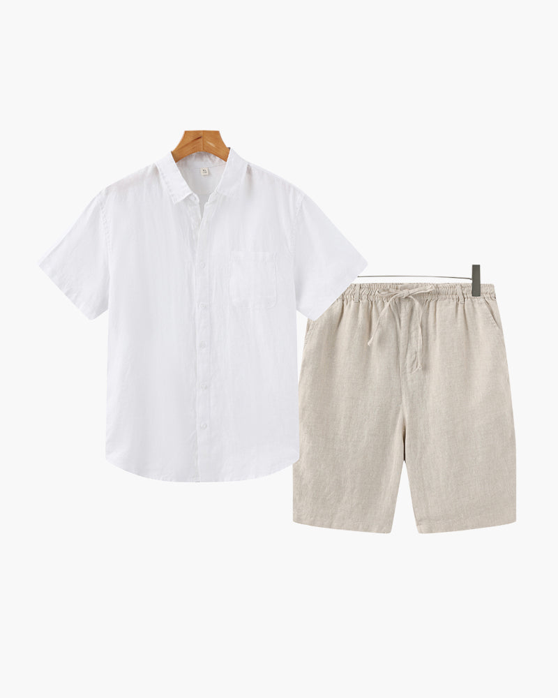 Old Money Leinen-Kombi (Shorts)