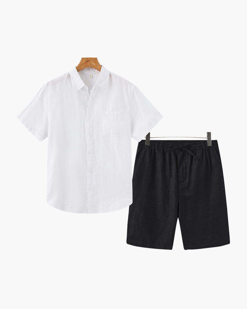 Old Money Leinen-Kombi (Shorts)