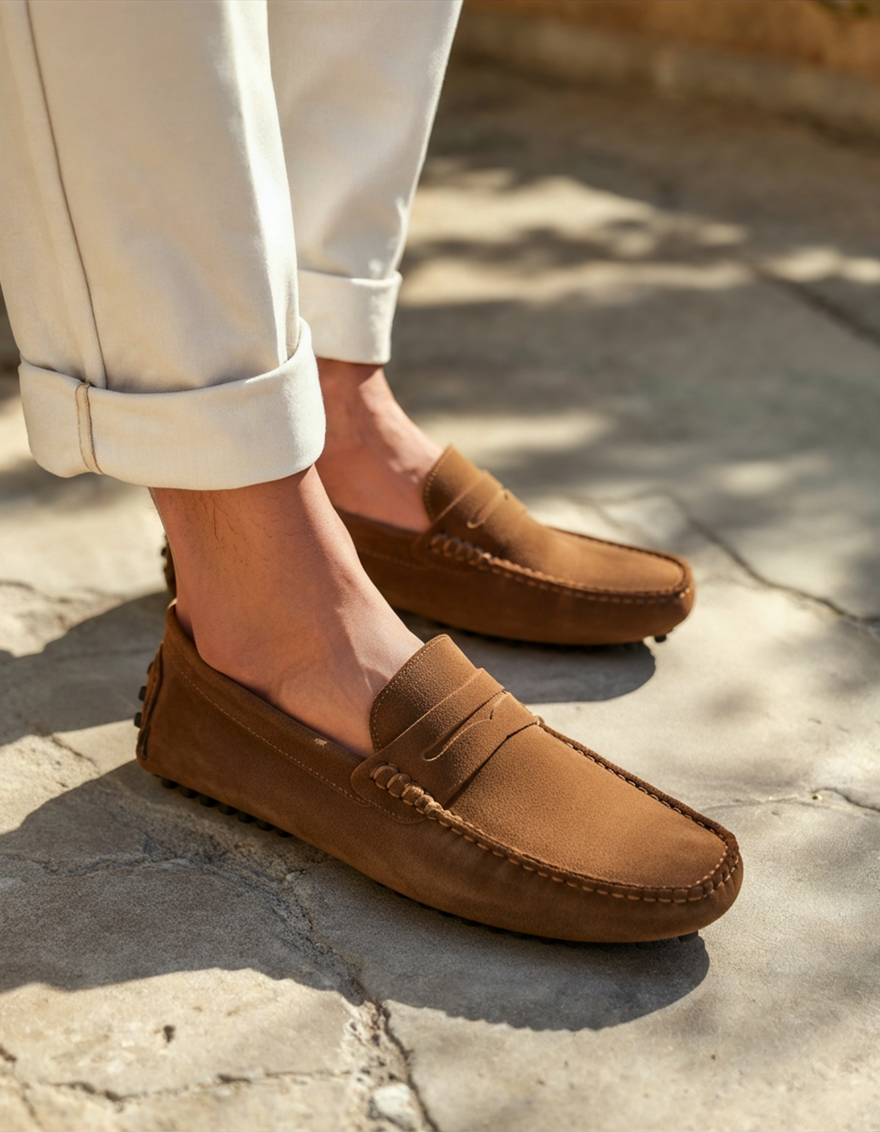 Wildleder-Fahrer-Loafer