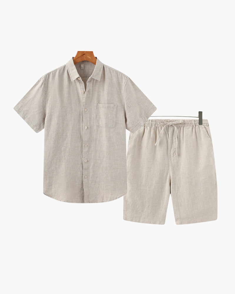 Old Money Leinen-Kombi (Shorts)